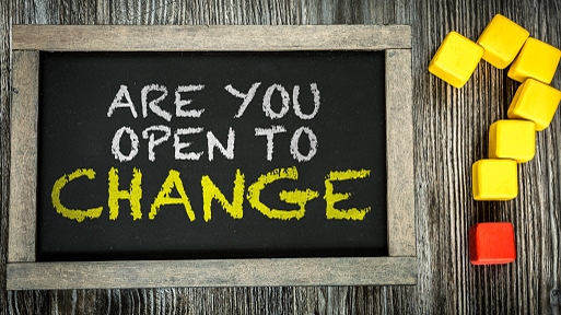 Be Open to Change Banner
